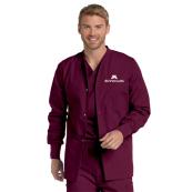 Men's Warm-up Scrub Jacket - M, Maroon, M Physicians