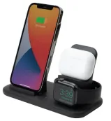 Scosche Base3 3-In-1 Wireless Charging Dock - Black