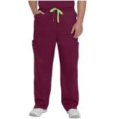 Unisex Straight Leg Cargo Scrub Pants - XS, Maroon