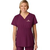 Maternity V-Neck Scrub Top - XS, Maroon, M Physicians