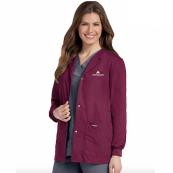 Women's Snap Front Warm Up Jacket - XS, Maroon, M Physicians