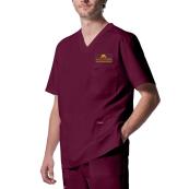 Men's Nursing Anesthesia Five Pocket Scrub Top - XS, School of Nursing, Anesthesia, Medical Laboratory Sciences - Wine