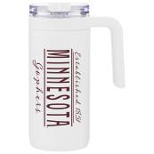 University of Minnesota 16 oz Travel Tumbler with Handle  - White