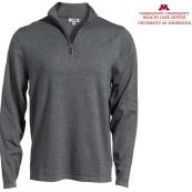 Unisex Community-University Quarter Zip Fine Gauge Sweater - XS, Gray