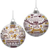 Julia Gash University of Minnesota Ornament  - White