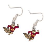 University of Minnesota Charging Goldy Earrings  - Silver / Light Gray