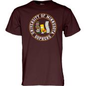 Blue 84 University of Minnesota Bart Simpson T-Shirt - M, Maroon