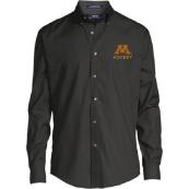 Lands' End M Hockey Men's Long Sleeve Buttondown - 14.5x33 Regular, Gray