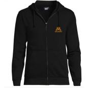 Lands' End M Grandpa Unisex Full Zip Hoodie  - XS, Black
