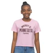 ZooZatz University of Minnesota Cropped T-Shirt  - M, Pink