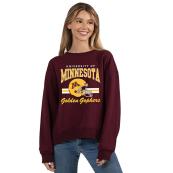 Chicka-D University of Minnesota Women's Crew Neck Sweatshirt - S, Maroon