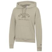 Champion Women's Minnesota Morris Cougars Hoodie - S, Oatmeal / Khaki / Tan