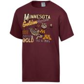 Comfort Wash University of Minnesota Charging Goldy Tee  - M, Maroon