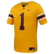 Nike University of Minnesota #1 Football Jersey - S, Gold