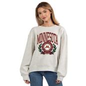 Chicka-D University of Minnesota Women's Crew Neck Sweatshirt  - S, Gray