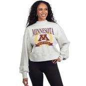 Chicka-D University of Minnesota Women's Crew Neck Sweatshirt  - S, Gray