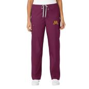 University of Minnesota Unisex Drawstring Scrub Pant - M, Maroon
