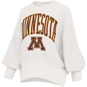 Pressbox University of Minnesota Women's Oversized Crewneck Sweatshirt  - L, Ivory