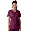 Women's Modern 3 Pocket V-Neck Top - 2XS, School of Nursing, Anesthesia, Medical Laboratory Sciences - Wine